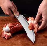 Stainless Steel Kitchen Knife with Protective Cover, Butcher Knife, Steak Cutting Knife, Professional Knife Kitchen Chopping Chef Tool