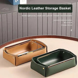 Folding Jewellery Tray, Sundries  Storage Tray, Collapsible Faux Leather Large Capacity Sundries Organizer Box, Nordic Style Leather Organizer, Rectangle Desktop Organizer Box, Multipurpose Catchall Tray for Key Jewelry, Desk Dresser Top Organizer