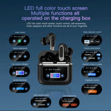 LCD Touch Screen EarBuds, Bluetooth Touch Control Noise Reduction EarBuds, Digital Wireless Bluetooth Earphones