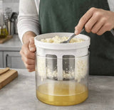 Round Shape Greek Yogurt Strainer Container, Reusable Greek Yogurt Maker, Fine Mesh Yogurt Draining Container with Storage Lid, Multi Purpose Yogurt Strainer Container