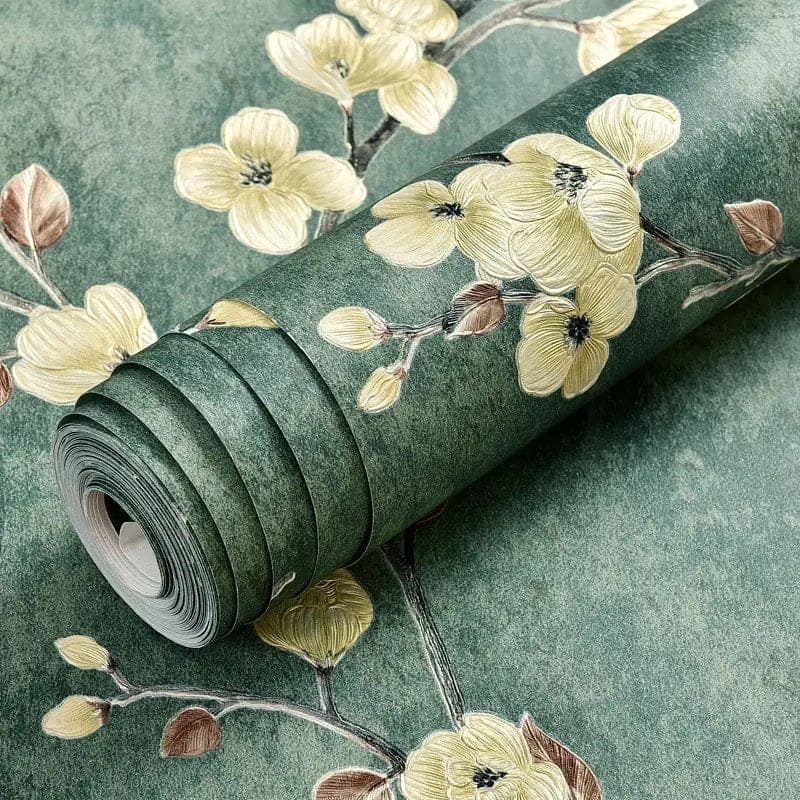 Printed Floral Wallpaper, Waterproof Furniture Renovation Decals, Home Wallpaper/Wall Decor Self Adhesive Wallpaper