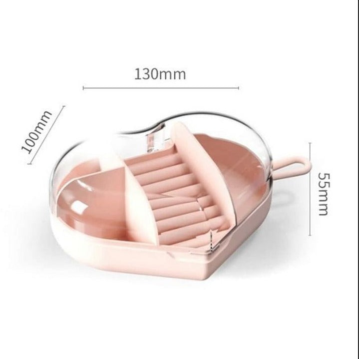 Creative Heart Shape Jewelry Box, Cute Mini Jewelry Organizer, Small Jewelry Case For Travel, Mini Jewelry Case For Earrings and Rings