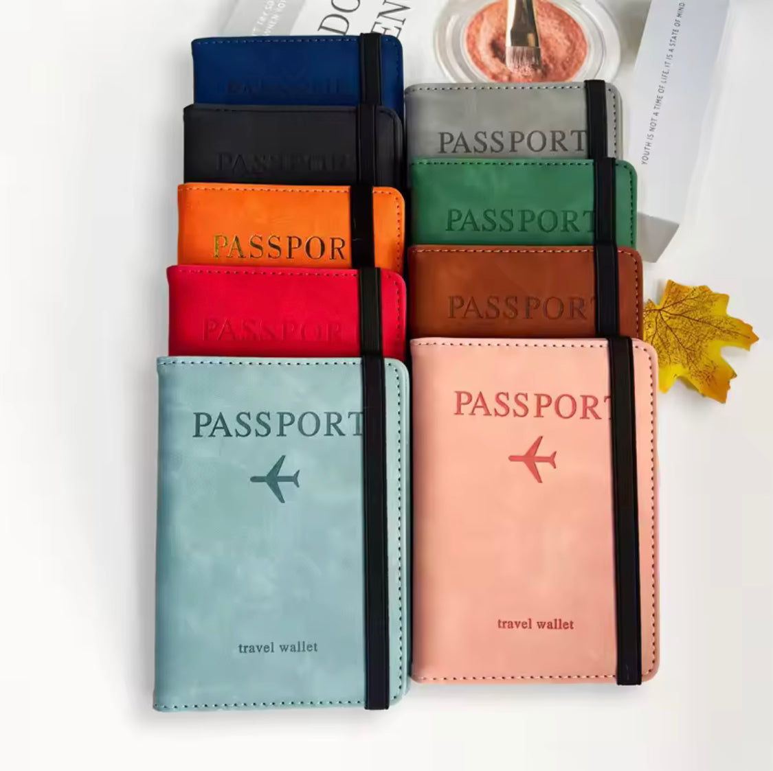 Vintage Style Passport Cover, Multifunction PU Leather Business Card Wallet, Travel Essential Cards Holder