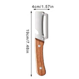 2 In 1 Stainless Steel Peeler With Wooden Handle, Multifunction Vegetable Peeler, Fruit Knife With Bottle Opener, Kitchen Tool