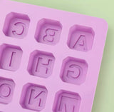 Silicone Alphabet Letters Shape Chocolate Mold, Chocolate Ice Cube Candy Maker Tray, Non Stick Cake Decoration Mold, Mini Alphabet Letters Shape Mold