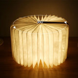LED Wooden Book Lamp, 3D Folding Wooden Book Lamp, Multicolor Colors Folding Night Light, USB Recharge Wooden Book Light Decor, Book Light for Bedroom