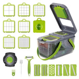 22-in-1 Vegetable Slicer & Chopper – Multifunction Cutter with 13 Blades