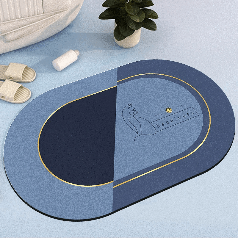 2PC Anti-Slip Bathroom Mat – Fast Drying Water Absorbent Floor Mat