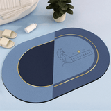 2PC Anti-Slip Bathroom Mat – Fast Drying Water Absorbent Floor Mat