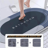 2PC Anti-Slip Bathroom Mat – Fast Drying Water Absorbent Floor Mat