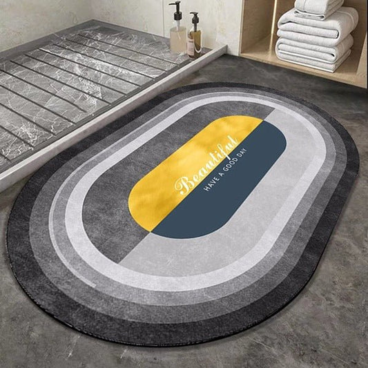 2PC Anti-Slip Bathroom Mat – Fast Drying Water Absorbent Floor Mat