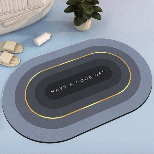 2PC Anti-Slip Bathroom Mat – Fast Drying Water Absorbent Floor Mat