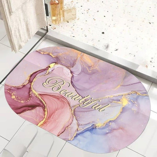 2PC Anti-Slip Bathroom Mat – Fast Drying Water Absorbent Floor Mat