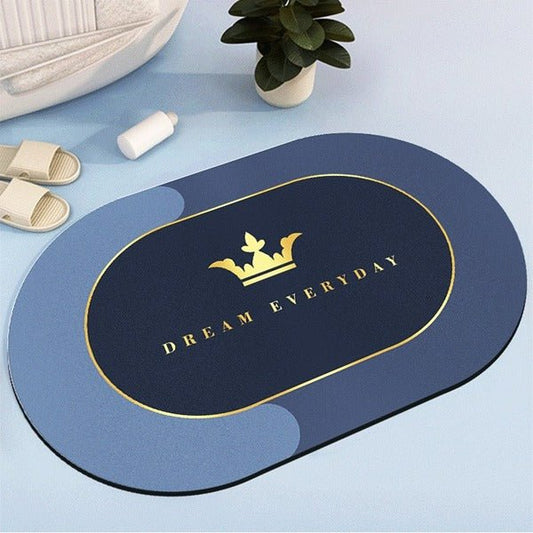 2PC Anti-Slip Bathroom Mat – Fast Drying Water Absorbent Floor Mat