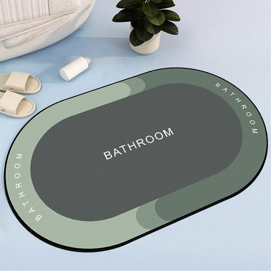 2PC Anti-Slip Bathroom Mat – Fast Drying Water Absorbent Floor Mat