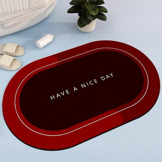 2PC Anti-Slip Bathroom Mat – Fast Drying Water Absorbent Floor Mat
