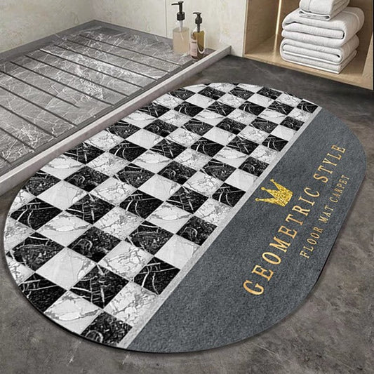 2PC Anti-Slip Bathroom Mat – Fast Drying Water Absorbent Floor Mat