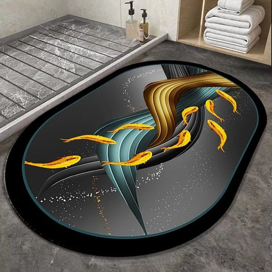 2PC Anti-Slip Bathroom Mat – Fast Drying Water Absorbent Floor Mat