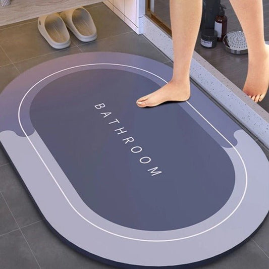 2PC Anti-Slip Bathroom Mat – Fast Drying Water Absorbent Floor Mat