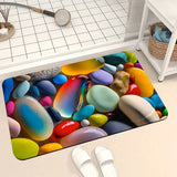 2PC Anti‑Slip Flower Design Bathroom Mat – Fast‑Drying, Water‑Absorbent Floor Mat