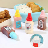 2Pcs Squeeze Sauce Bottles for Bento Lunch Box – Refillable Ketchup & Honey Dispenser