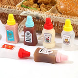 2Pcs Squeeze Sauce Bottles for Bento Lunch Box – Refillable Ketchup & Honey Dispenser
