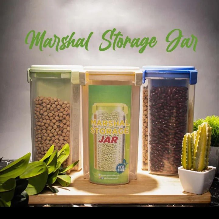 3-in-1 Airtight Storage Jar with 3 Portion Compartments – Multi-Purpose Kitchen Container