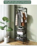 3-Layer Corner Clothes Rack – Space-Saving Organizer