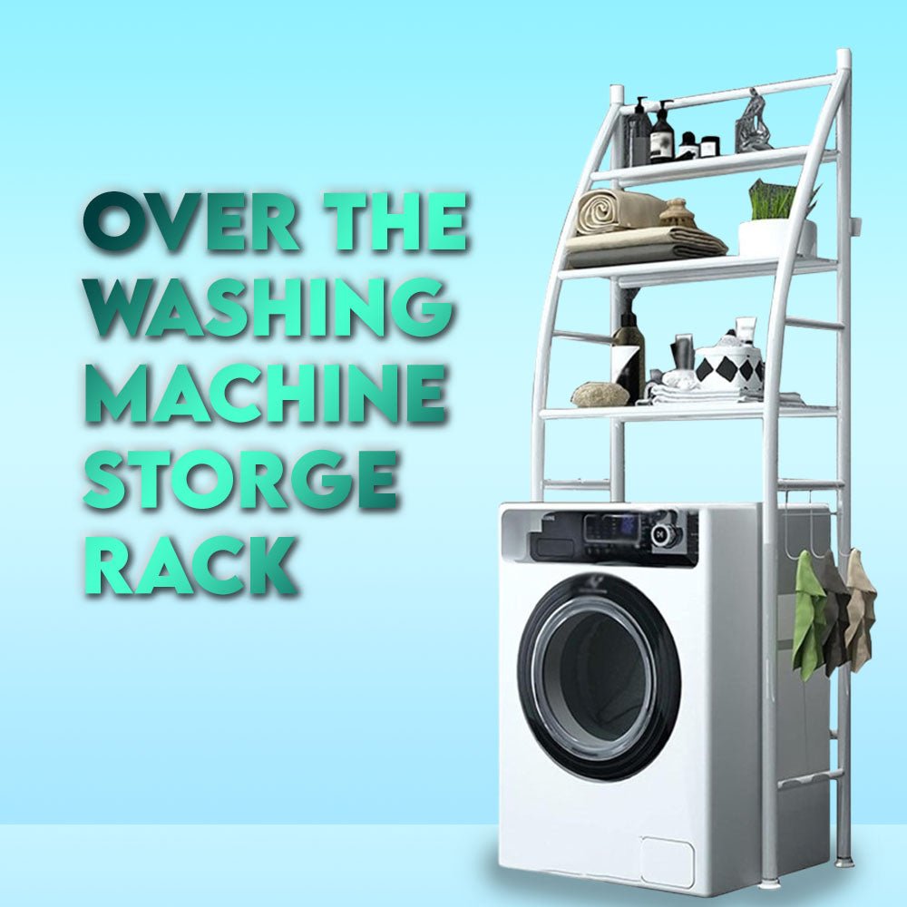 3-Layer Over The Washing Machine Storage Rack – Space-Saving Laundry Organizer