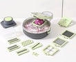 14 In 1 Vegetable Chopper,  Draining Vegetable Cutter With Stainless Steel Blades, Manual Hand Food Chopper, Kitchen Gadget