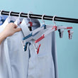 Folding Cloth Hanger, Multifunctional Windproof Clip Drying Rack, Household Anti Slip Clothes Holder, Travel Essentials Clothes Rack, Home Wardrobe Storage Rack, Anti Skid Coat Hangers, Space Saving Hangers for Home Travel Outdoor Camping