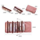 4 In 1 Foldable Mesh Bag, Separable Toiletry Storage Bag Organizer, Multifunctional Women Cosmetic Bag, Travel Organizer Foldable Hanging Nylon Wash Storage Bag, Portable Makeup Bag Toiletry Pouch, Portable Detachable Wash Pouch