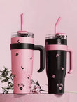 1200ML Stainless Steel Tumbler, Insulated Water Bottle Thermos, Large Water Tumbler For Travel, Leak Proof Tumbler With Steel Straw