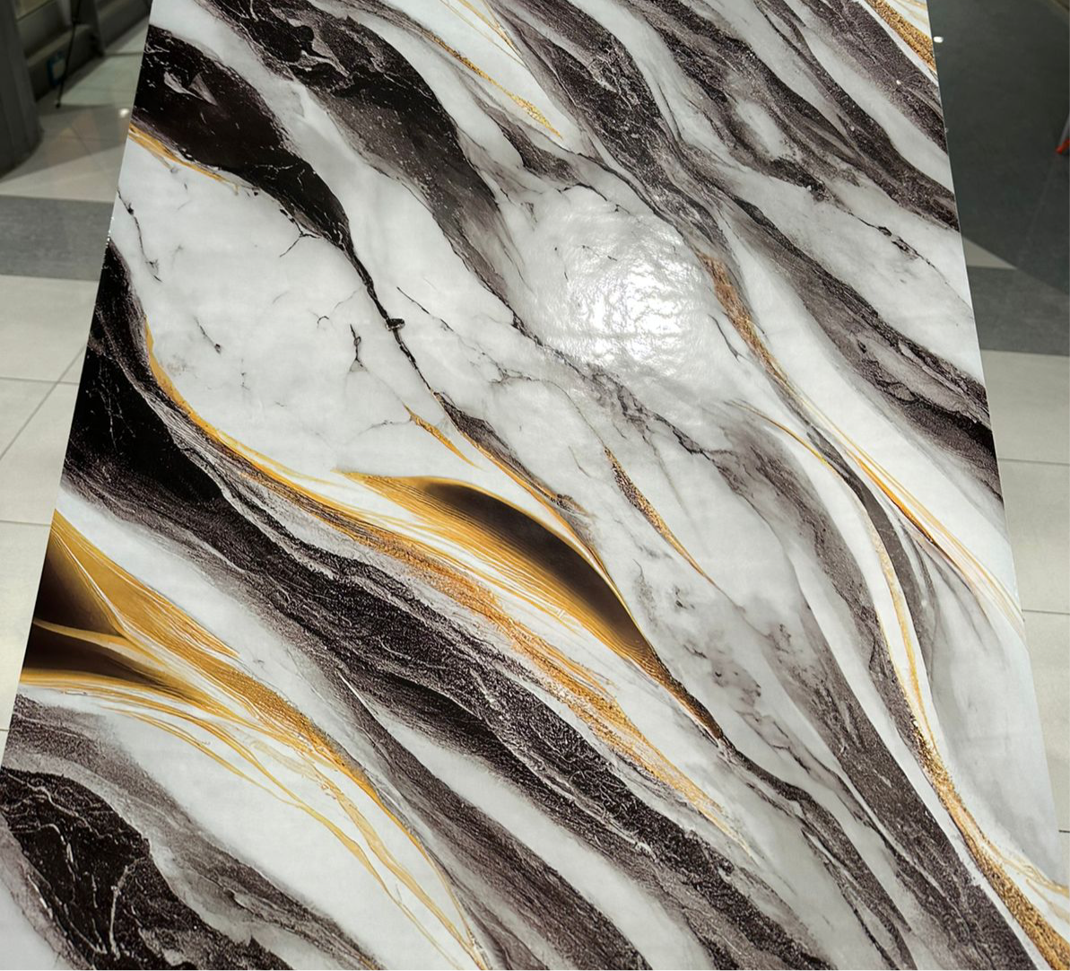 Waterproof UV Marble Sheet, Self Adhesive KSE Walls Sticker, Kitchen Cabinets Countertop Wallpaper