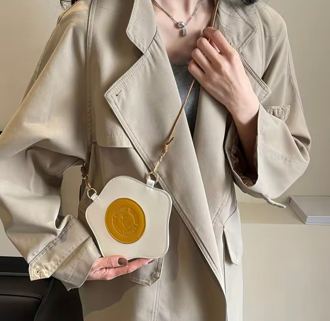 Crossbody Fried Toast Bread Bag, Bread Shape Women Shoulder Bag, Fashionable Egg Bread Shoulder Bag