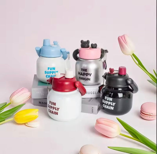Cute Insulated Mini Water Cups, Stainless Steel Kids Water Bottle, Travel Friendly Kids Water Thermos, Kids Sports Water Bottle