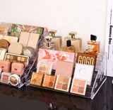 Multi Layer Acrylic Cosmetics Display Shelf, Portable Desktop Organizer, Transparent Cosmetics Storage Rack