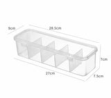 Transparent 4 Compartment Box, Data Cable Organizer With Lid, Dustproof Desktop Organizer For Office Home