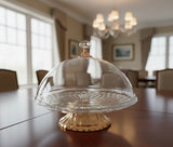 360° Rotating Acrylic Cake Dish With Stand, Transparent Serving Dish, Luxury Acrylic Cake Dome