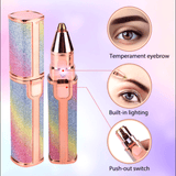 2-in-1 Eyebrow Trimmer & Facial Hair Remover – Painless USB Rechargeable Shaver for Women