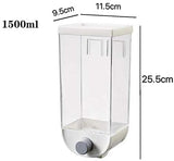 Transparent Cereal Dispenser, Wall-mounted Cereal Storage Box, Grain Storage Container, Food Storage Container