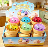 Mini Glitter Dumpling Squishy Ball, Soft Glitter Squishy Light Ball for Kids, Kawaii Glitter Squishy Light Ball, Soft Sensory Fidget Toy, Cute Glitter Gel Squishy Toy