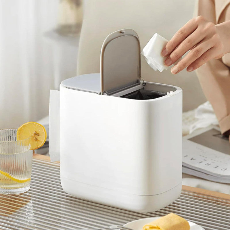 2 In 1 Tissue Box With Trash Can Holder, Home Living Room Tissue Box, Desktop Tissue Box