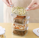 Korean Design Spices Mini Container, Stackable Airtight Spice Containers With Lid, Adjustable Compartments Spices Box