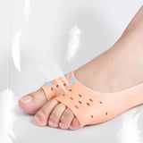 Pair Of Silicone Boat Heel Insole, Silicone Moisturizing Gel Sock, Anti Crack Protective Insole, Soft Open Toe Socks For Foot Care Protector, Shallow Boat Sock for Girls Ladies, Nonslip Gel Moisturizing Socks Foot Care