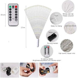 Fire Works String Light, 120 LED Copper Wire Firework Lights, Battery Operated Fairy String Lights with Remote, Waterproof Starburst Firework Garland String Lights