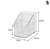 3 And 4 Compartments Acrylic Cosmetic Organizer, Transparent Makeup And Skincare Product Holder, Office Desk Stationery Box