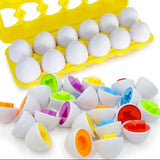 12PCS Baby’s Eggs Matching Game, Shape Matching Toys Egg For Kids, Montessori Baby Learning Toy
