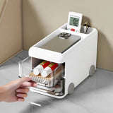 Cute Bus Style Desktop Organizer, 2 Layer Pull Out Clear Drawer Box, Multifunctional Supplies Stationery Pencil Container, Large Capacity Visible Storage Organizer, Dresser And Home Sundries Storage Holder