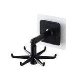 360 Degree Rotating Kitchen Hook Rack – No Drill Six Claw Wall Mounted Hanger